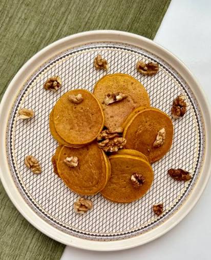 Panqueques de calabaza con nueces