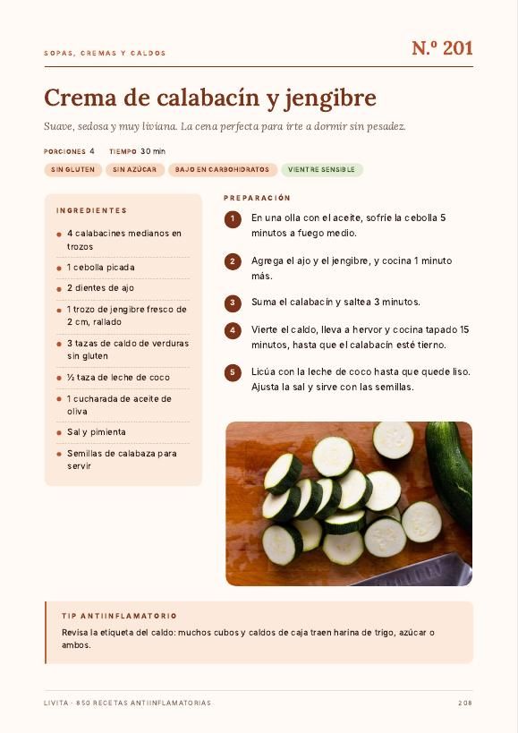 Página interior: Sopas, cremas y caldos