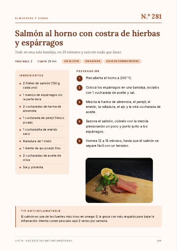 Página interior: Almuerzos y cenas