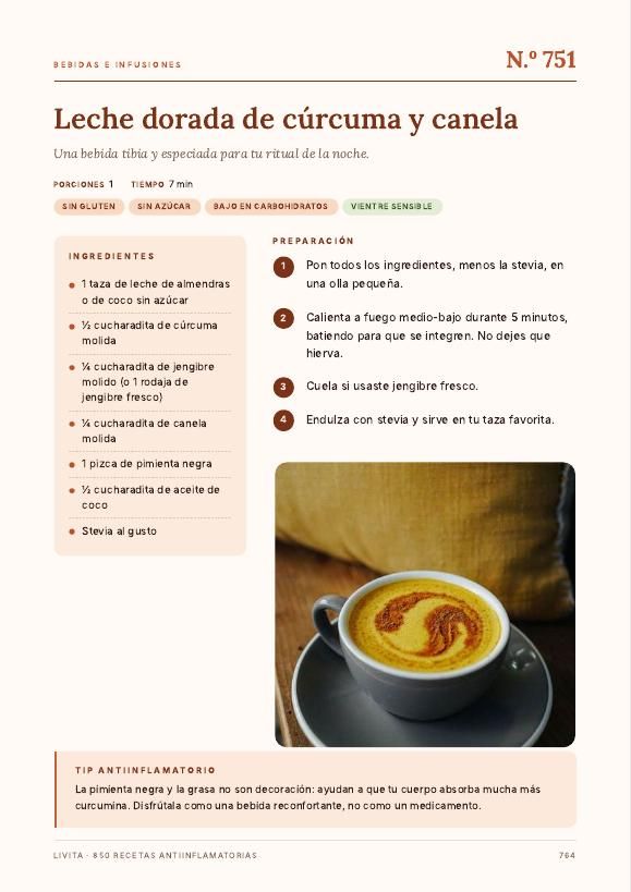 Página interior: Bebidas e infusiones